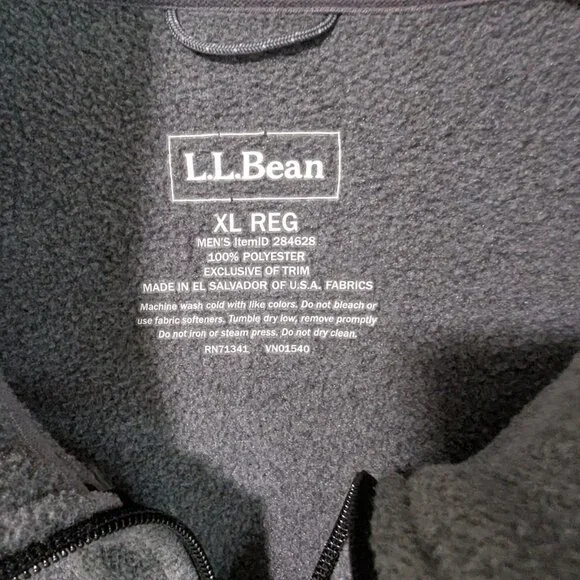 L.L. Bean Fleece Vest - Gray Mens XL - Picture 5 of 5